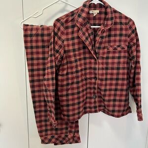 Women’s Madewell flannel pajama set, size small